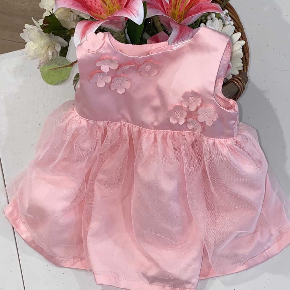Charming Pink Floral Kids Dress